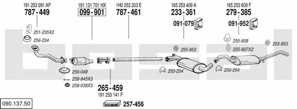  090.137.50 Abgasanlage 09013750: Kaufen Sie zu einem guten Preis in Polen bei 2407.PL!