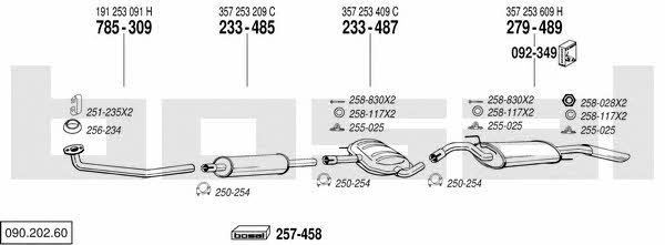  090.202.60 Exhaust system 09020260: Buy near me in Poland at 2407.PL - Good price!