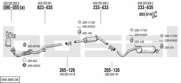  090.985.08 Abgasanlage 09098508: Kaufen Sie zu einem guten Preis in Polen bei 2407.PL!