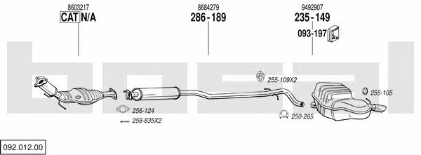 Bosal 092.012.00 Exhaust system 09201200: Buy near me at 2407.PL in Poland at an Affordable price!