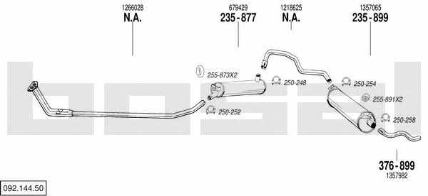  092.144.50 Exhaust system 09214450: Buy near me in Poland at 2407.PL - Good price!