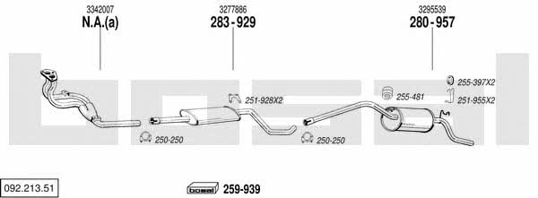 09221351 Bosal Exhaust system