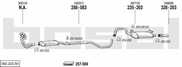  092.223.50 Abgasanlage 09222350: Kaufen Sie zu einem guten Preis in Polen bei 2407.PL!