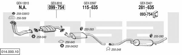  014.000.10 Exhaust system 01400010: Buy near me in Poland at 2407.PL - Good price!