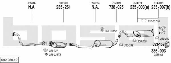  092.259.12 Exhaust system 09225912: Buy near me in Poland at 2407.PL - Good price!