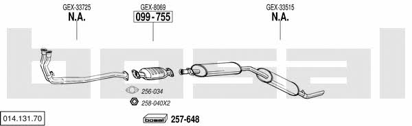  014.131.70 Exhaust system 01413170: Buy near me in Poland at 2407.PL - Good price!
