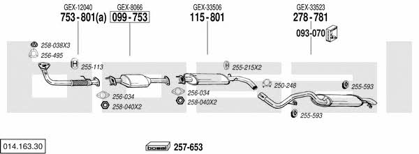  014.163.30 Exhaust system 01416330: Buy near me in Poland at 2407.PL - Good price!