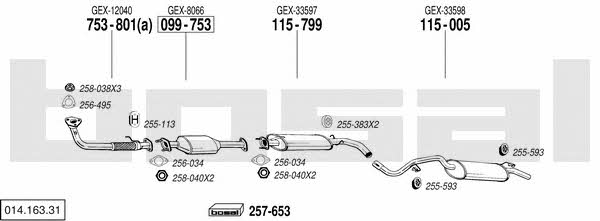  014.163.31 Exhaust system 01416331: Buy near me in Poland at 2407.PL - Good price!