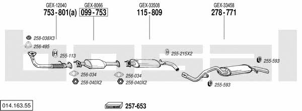  014.163.55 Exhaust system 01416355: Buy near me in Poland at 2407.PL - Good price!