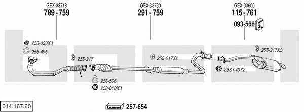  014.167.60 Exhaust system 01416760: Buy near me in Poland at 2407.PL - Good price!