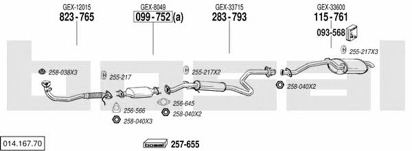  014.167.70 Exhaust system 01416770: Buy near me in Poland at 2407.PL - Good price!