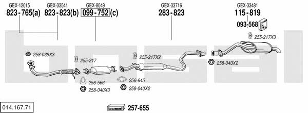  014.167.71 Exhaust system 01416771: Buy near me in Poland at 2407.PL - Good price!