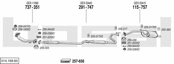  014.169.60 Exhaust system 01416960: Buy near me in Poland at 2407.PL - Good price!