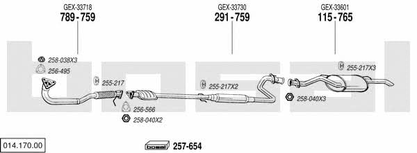 014.170.00 Exhaust system 01417000: Buy near me in Poland at 2407.PL - Good price!