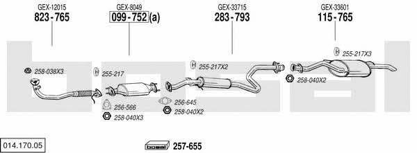  014.170.05 Exhaust system 01417005: Buy near me in Poland at 2407.PL - Good price!