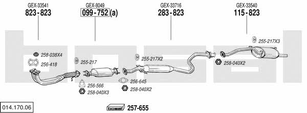  014.170.06 Exhaust system 01417006: Buy near me in Poland at 2407.PL - Good price!