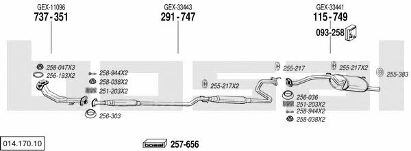  014.170.10 Exhaust system 01417010: Buy near me in Poland at 2407.PL - Good price!