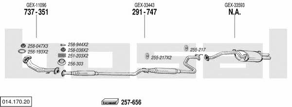  014.170.20 Exhaust system 01417020: Buy near me in Poland at 2407.PL - Good price!