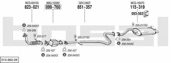  014.960.09 Exhaust system 01496009: Buy near me in Poland at 2407.PL - Good price!