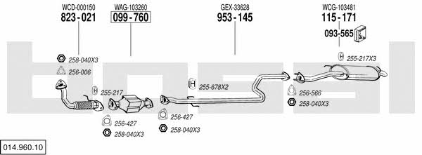  014.960.10 Exhaust system 01496010: Buy near me in Poland at 2407.PL - Good price!