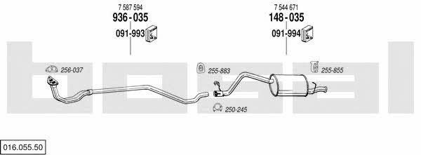  016.055.50 Exhaust system 01605550: Buy near me in Poland at 2407.PL - Good price!