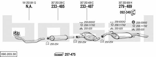  090.203.30 Exhaust system 09020330: Buy near me in Poland at 2407.PL - Good price!