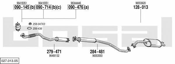 Bosal 027.013.05 Exhaust system 02701305: Buy near me at 2407.PL in Poland at an Affordable price!