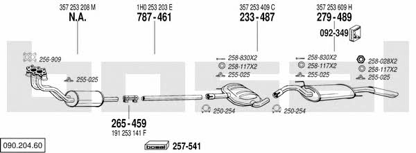  090.204.60 Exhaust system 09020460: Buy near me in Poland at 2407.PL - Good price!