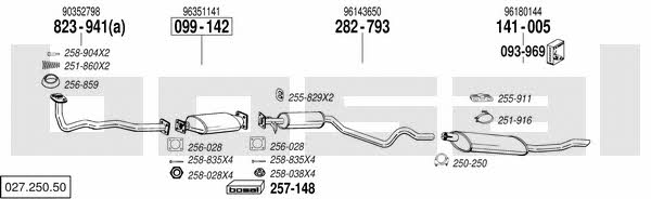  027.250.50 Exhaust system 02725050: Buy near me in Poland at 2407.PL - Good price!