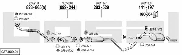 Bosal 027.900.01 Układ wydechowy 02790001: Atrakcyjna cena w Polsce na 2407.PL - Zamów teraz!