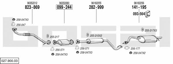 Bosal 027.900.03 Система випуску відпрацьованих газів 02790003: Купити у Польщі - Добра ціна на 2407.PL!