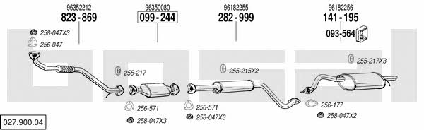  027.900.04 Система випуску відпрацьованих газів 02790004: Приваблива ціна - Купити у Польщі на 2407.PL!