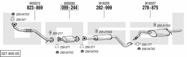 Bosal 027.900.05 Система випуску відпрацьованих газів 02790005: Купити у Польщі - Добра ціна на 2407.PL!