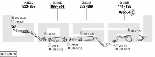  027.900.06 Система випуску відпрацьованих газів 02790006: Приваблива ціна - Купити у Польщі на 2407.PL!