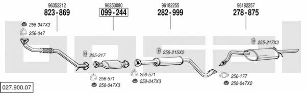  027.900.07 Система выпуска отработаных газов 02790007: Отличная цена - Купить в Польше на 2407.PL!