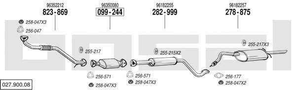  027.900.08 Система выпуска отработаных газов 02790008: Отличная цена - Купить в Польше на 2407.PL!