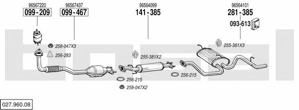  027.960.08 Exhaust system 02796008: Buy near me in Poland at 2407.PL - Good price!