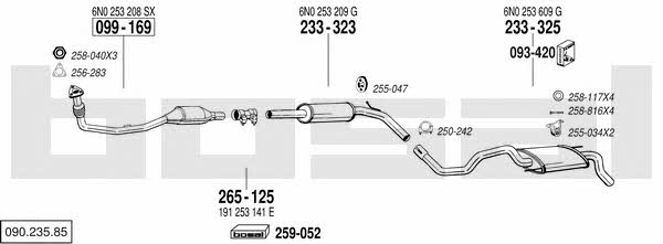  090.235.85 Abgasanlage 09023585: Kaufen Sie zu einem guten Preis in Polen bei 2407.PL!