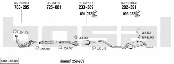  090.245.50 Abgasanlage 09024550: Kaufen Sie zu einem guten Preis in Polen bei 2407.PL!