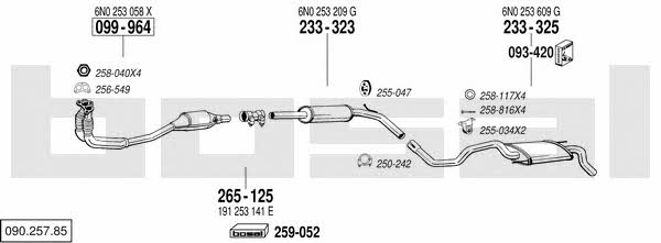 Bosal 090.257.85 Abgasanlage 09025785: Bestellen Sie in Polen zu einem guten Preis bei 2407.PL!