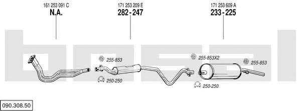  090.308.50 Exhaust system 09030850: Buy near me in Poland at 2407.PL - Good price!