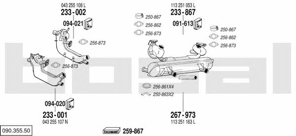 Bosal 090.355.50 Система випуску відпрацьованих газів 09035550: Купити у Польщі - Добра ціна на 2407.PL!