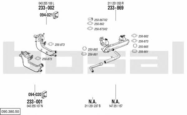  090.380.50 Exhaust system 09038050: Buy near me in Poland at 2407.PL - Good price!