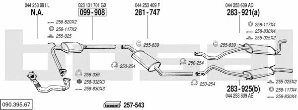  090.395.67 Exhaust system 09039567: Buy near me in Poland at 2407.PL - Good price!