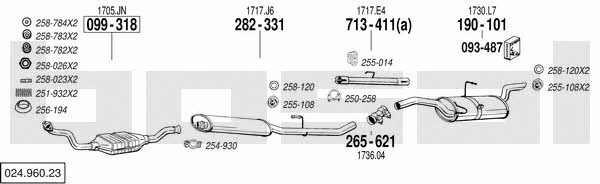  024.960.23 Exhaust system 02496023: Buy near me in Poland at 2407.PL - Good price!