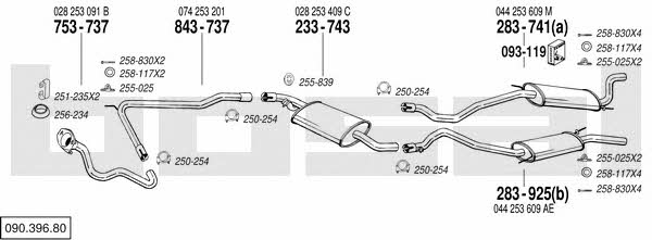  090.396.80 Система випуску відпрацьованих газів 09039680: Приваблива ціна - Купити у Польщі на 2407.PL!