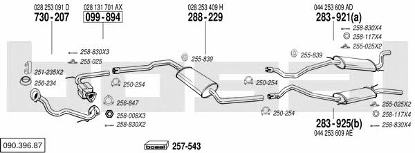  090.396.87 Exhaust system 09039687: Buy near me in Poland at 2407.PL - Good price!