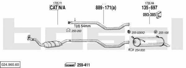  024.960.60 Abgasanlage 02496060: Kaufen Sie zu einem guten Preis in Polen bei 2407.PL!