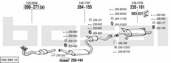  092.990.10 Exhaust system 09299010: Buy near me in Poland at 2407.PL - Good price!