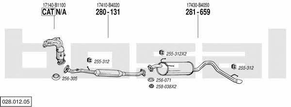 Bosal 028.012.05 Exhaust system 02801205: Buy near me at 2407.PL in Poland at an Affordable price!